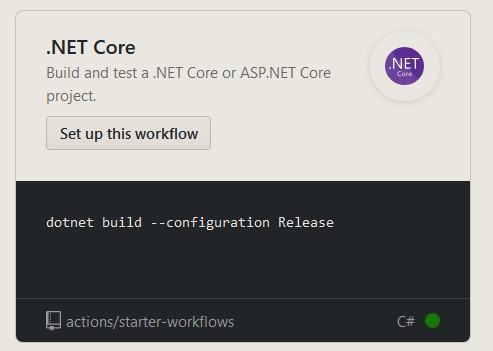 dotnet 部署 github 的 Action 进行持续集成